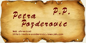 Petra Pozderović vizit kartica